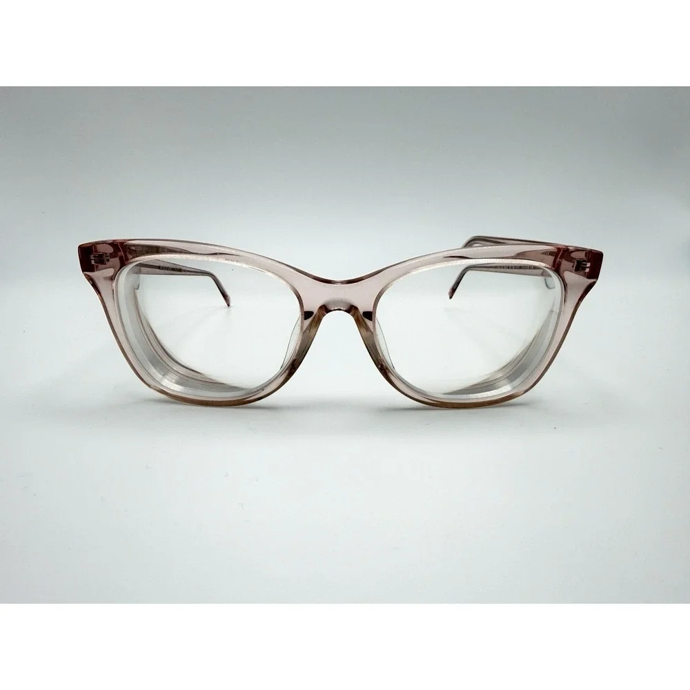 Warby Parker Hallie 600 Cat Eye PINK Transparent Eyeglasses Frame Only 51-18-145